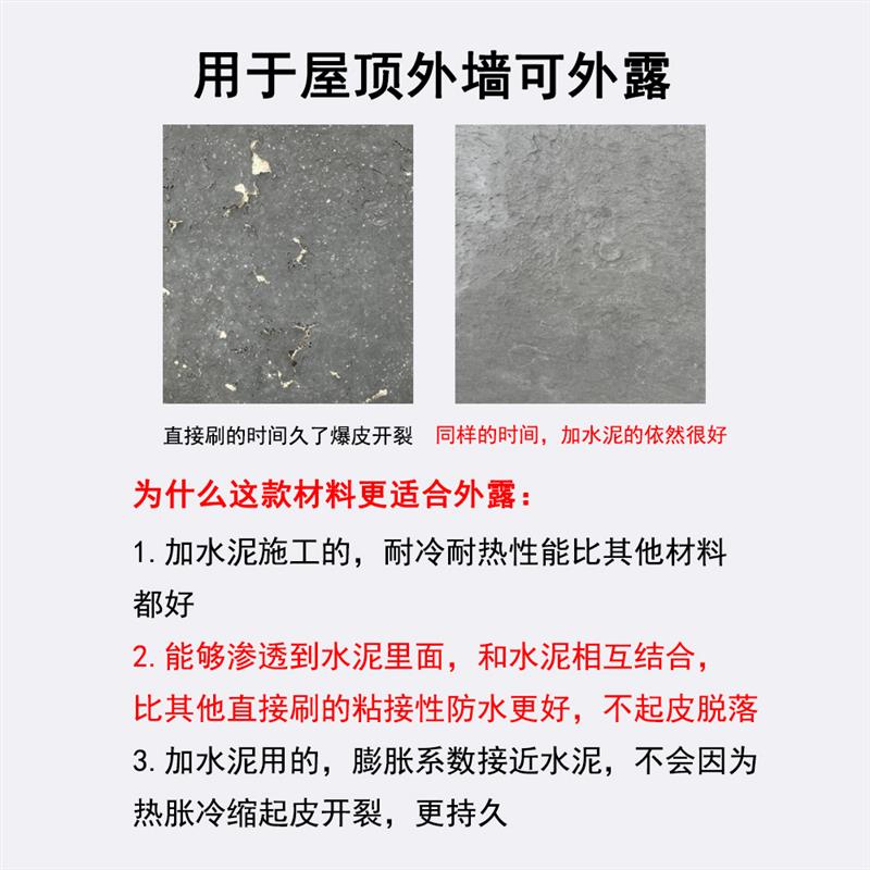 黑豹防水涂料js水泥基聚合物乳液屋顶外墙厨卫水池地下室柔性材料