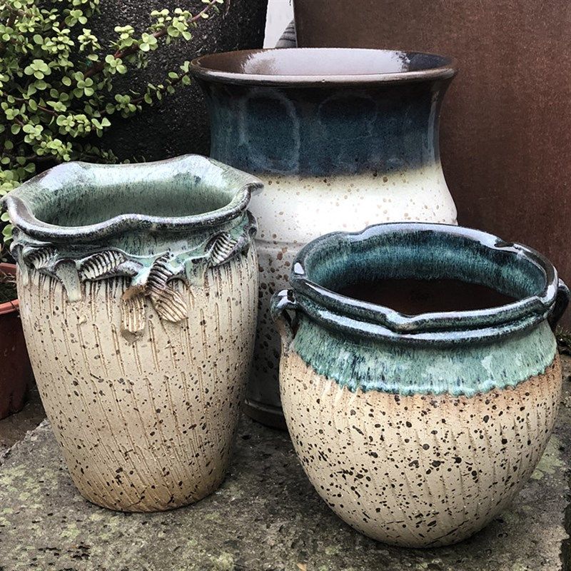 宜兴手工复古多肉花盆透气紫砂绿植粗陶老庄大盆陶瓷大口陶罐花,鲜花速递/花卉仿真/绿植园艺,花盆,淘宝优惠券,粉丝福利购,淘宝优惠卷