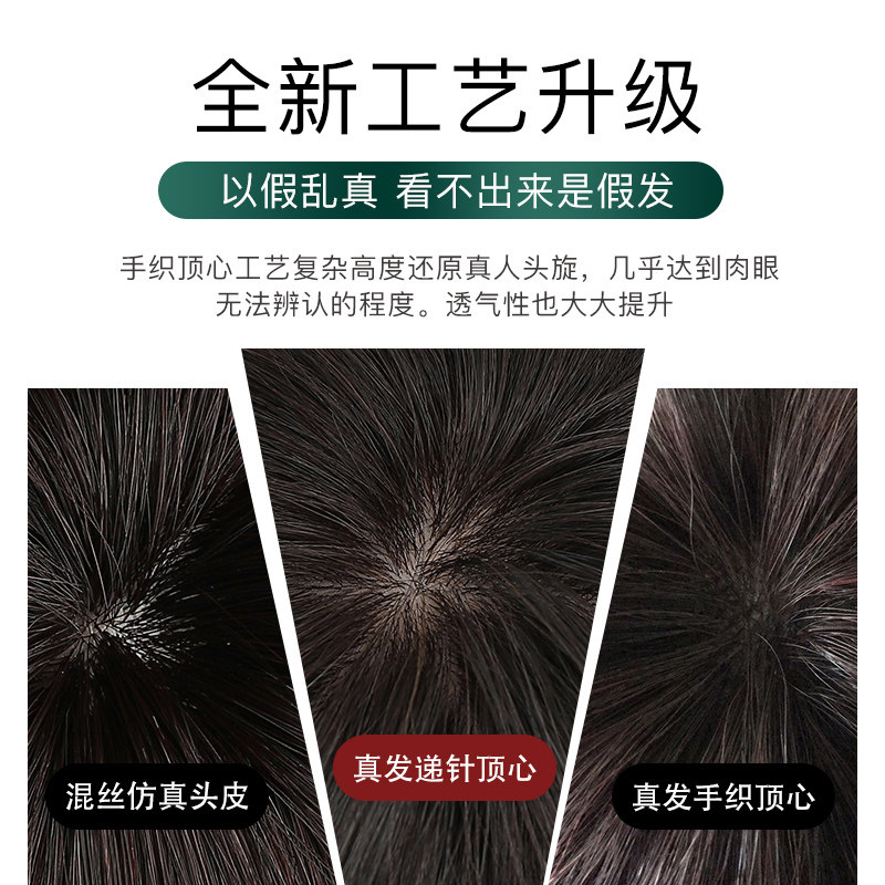 假发女中长发大波浪中长卷发真人发丝中老年妈妈发型自然全头套式