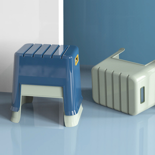 塑料小凳子家用板凳加厚矮凳卫生间客厅茶几换鞋方凳浴室洗澡登子