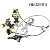 自制四轮卡丁车配件改装 沙滩车一拖二碟刹车羊角法兰