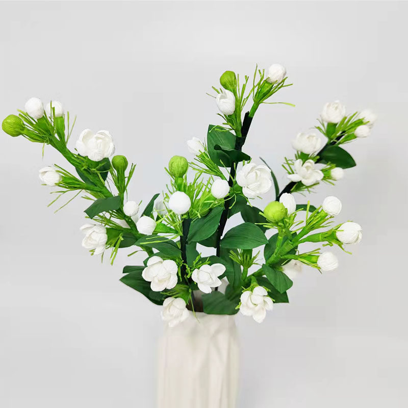 茉莉花皱纹纸手工花束diy材料包仿真花假花客厅装饰自己制作花艺