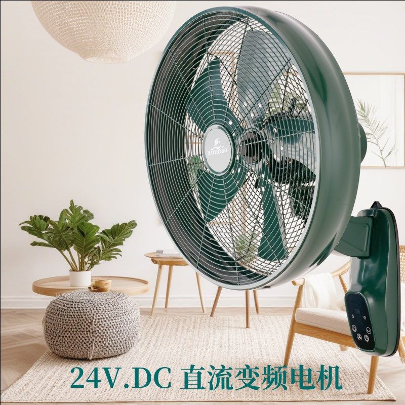 24VDC直流变频复古壁挂墙壁扇商用吊扇金属仿古吊墙餐厅大风力扇