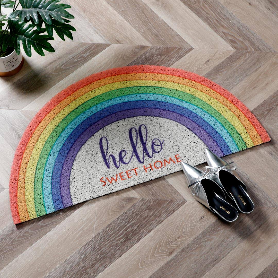 卡通丝圈进门地垫 半圆入户蹭土垫儿童房门垫PVC塑料门口防滑地毯,居家布艺,家用脚垫,淘宝优惠券,粉丝福利购,淘宝优惠卷