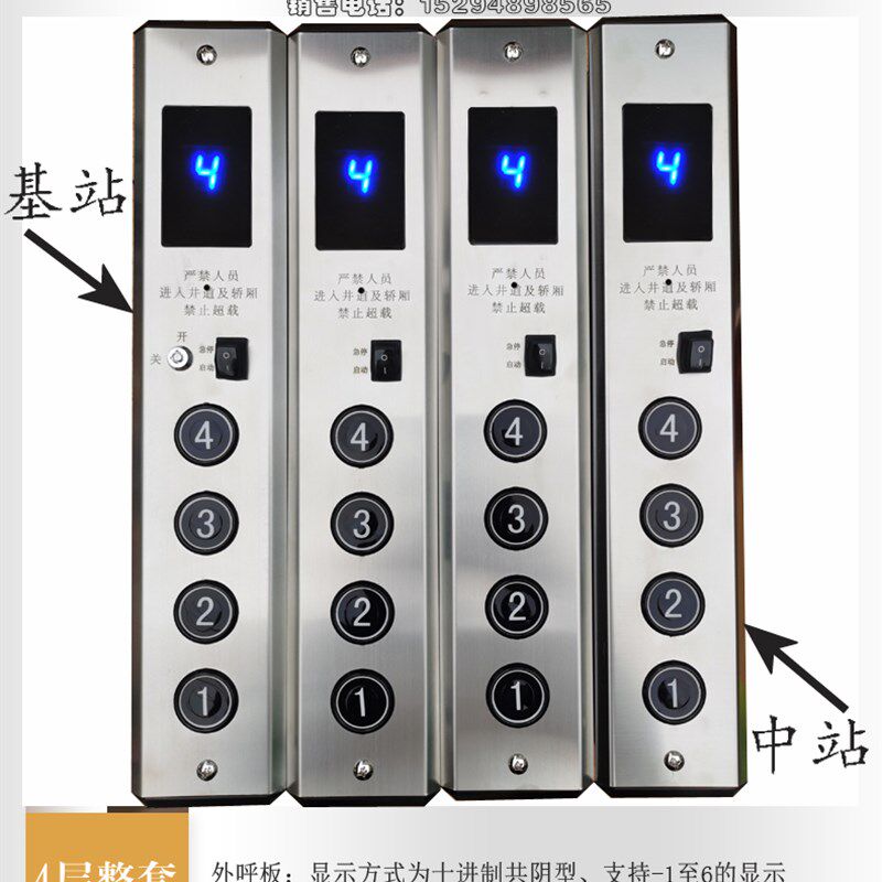 电梯不锈钢外呼显示按钮板杂物货梯升降机呼梯召唤盒楼层显示器PL