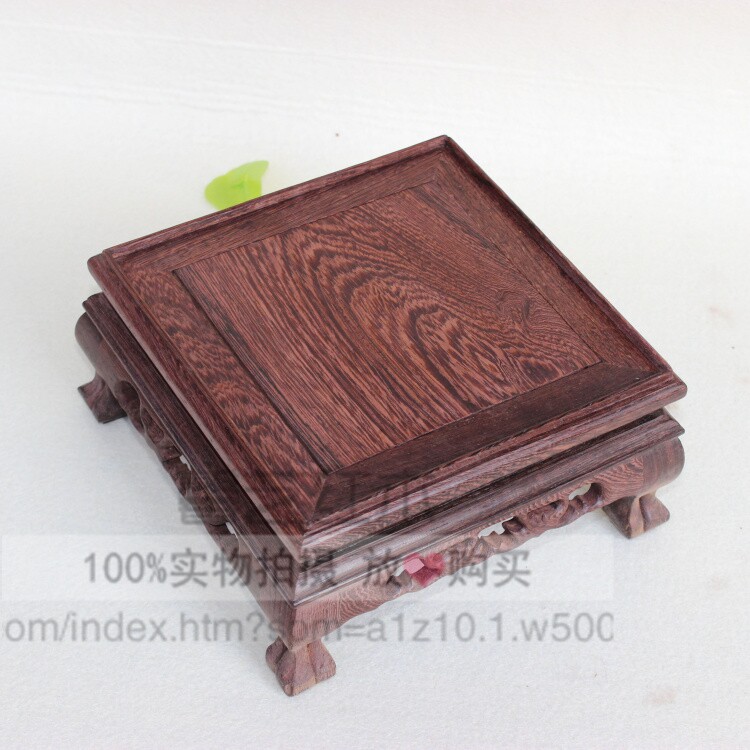 红木奇石底座*鸡翅木正方茶壶底座 实木花瓶盆景座木雕摆件底座,家居饰品,木雕,淘宝优惠券,粉丝福利购,淘宝优惠卷
