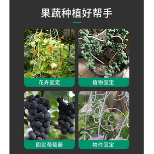 铁丝捆扎带园林园艺扎线捆丝 镀锌包塑包胶铁扎丝绳固定器绿色