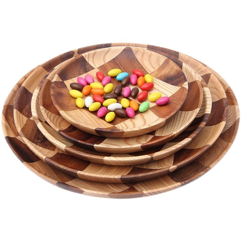 日式木质托盘长方形家用茶杯圆形水果盘子实木碟木制蛋糕面包餐盘,家居饰品,果盘/果篓,淘宝优惠券,粉丝福利购,淘宝优惠卷