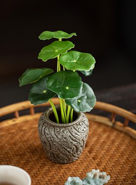 新中式复古创意小花器陶瓷摆件禅意家居茶室博古架桌面小装饰摆设