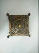 商务简约紫器铜莱 纯铜烟灰缸摆件 家具办公室茶台 高大上仿古中式