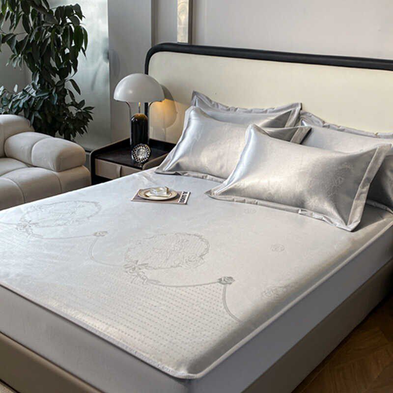 A类冰丝凉席三件套可水洗 夏季空调软席子夏天裸睡床笠婴幼儿可用,床上用品,冰丝席,淘宝优惠券,粉丝福利购,淘宝优惠卷