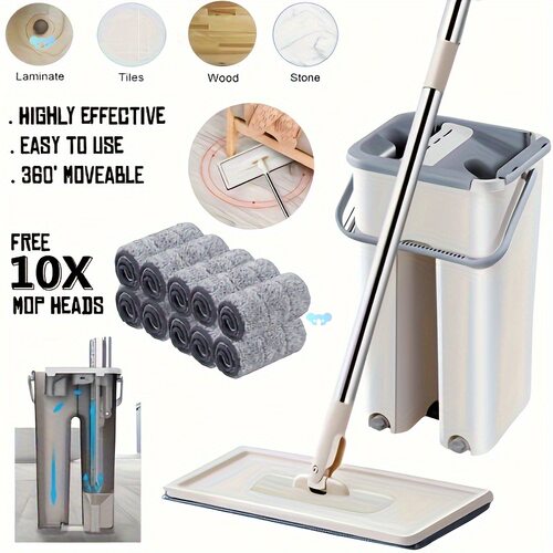 Lightweight Flexible Rotating Flat Mop Household Floor Mop