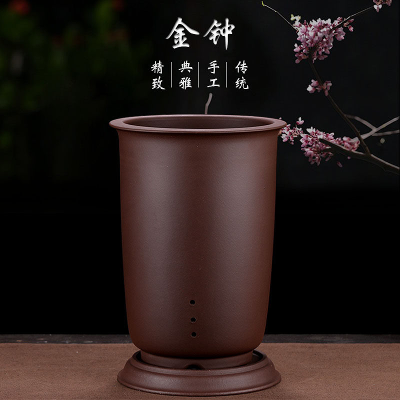 宜兴手工精品紫砂兰花盆陶瓷大圆高号墨蕙春建寒兰专用盆室内素面,鲜花速递/花卉仿真/绿植园艺,花盆,淘宝优惠券,粉丝福利购,淘宝优惠卷