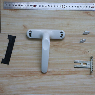 老式 铝合金内外平开窗105mm大孔距碳钢齿轮传动执手 断桥铝把手锁