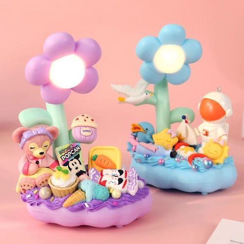 奶油胶diy手工小夜灯 儿童床头小台灯卡通益智玩具氛围感桌面摆件