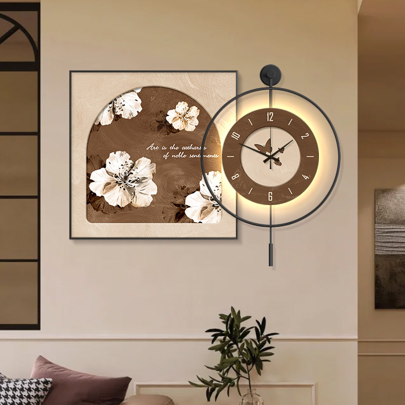 中古风餐厅装饰画带钟表美拉德挂钟复古组合餐桌挂画饭厅墙面壁画,家居饰品,现代装饰画,淘宝优惠券,粉丝福利购,淘宝优惠卷