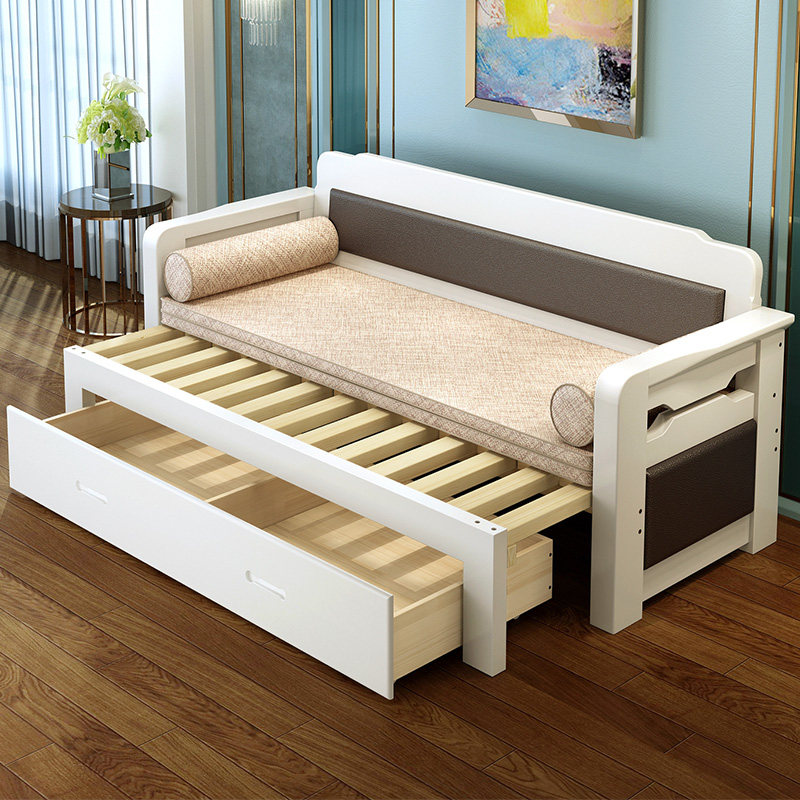 实木沙发床可折叠小户型多功能1.2米书房坐卧两用1.5客厅1.8双人,住宅家具,沙发床,淘宝优惠券,粉丝福利购,淘宝优惠卷