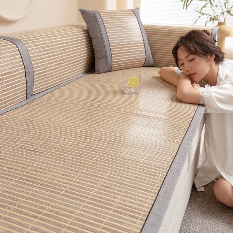 新款竹席沙发垫夏季凉感凉席坐垫子清凉夏天冰垫防滑沙发套罩盖布,居家布艺,沙发垫,淘宝优惠券,粉丝福利购,淘宝优惠卷