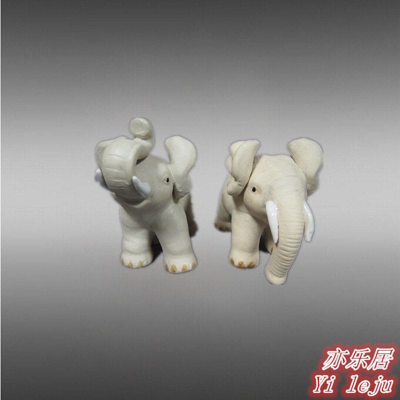 石湾公仔陶瓷大象创意家居客厅博古架电视柜摆件动物开业工艺礼品