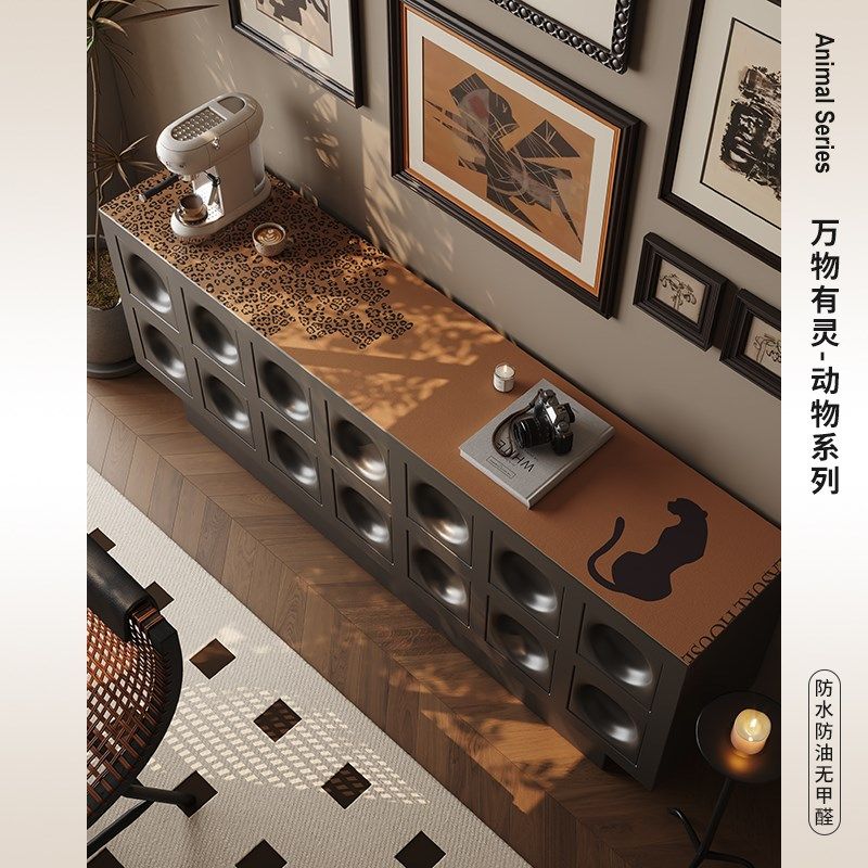 珍宝栖屋中式复古风餐边柜桌垫免洗防水防尘垫子电视柜桌面保护垫