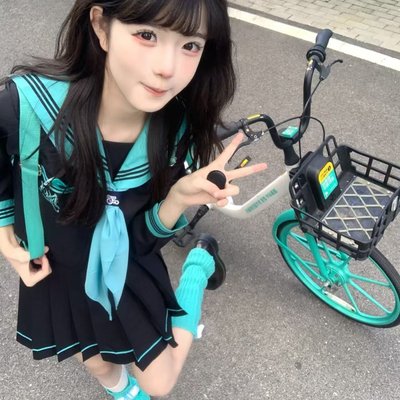 初音绿满襟JK水手服原创正版制服校服裙套装高中生日系校供