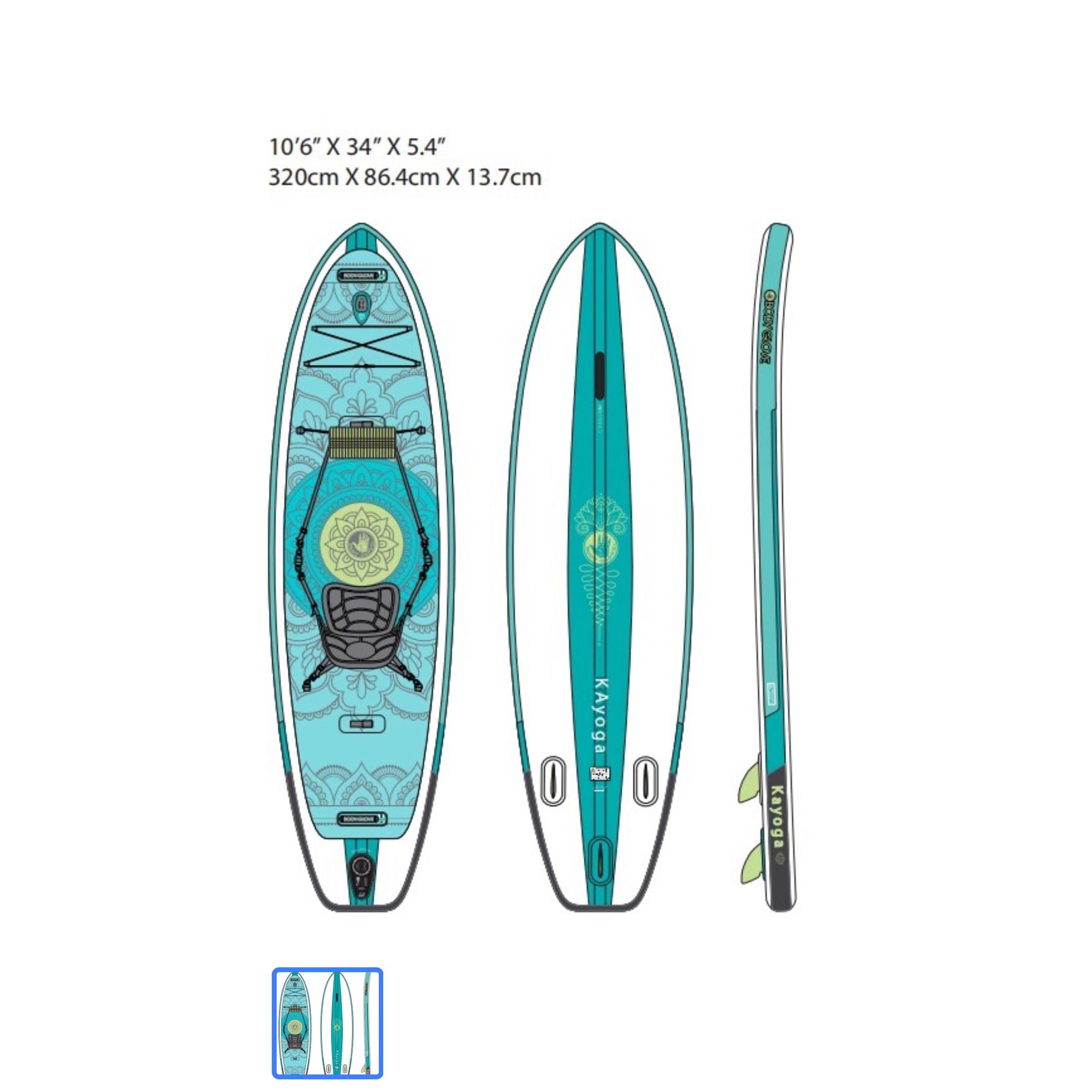 (库存特价板,手慢)Bodyglove水上充气桨板浆板冲浪板入门桨板