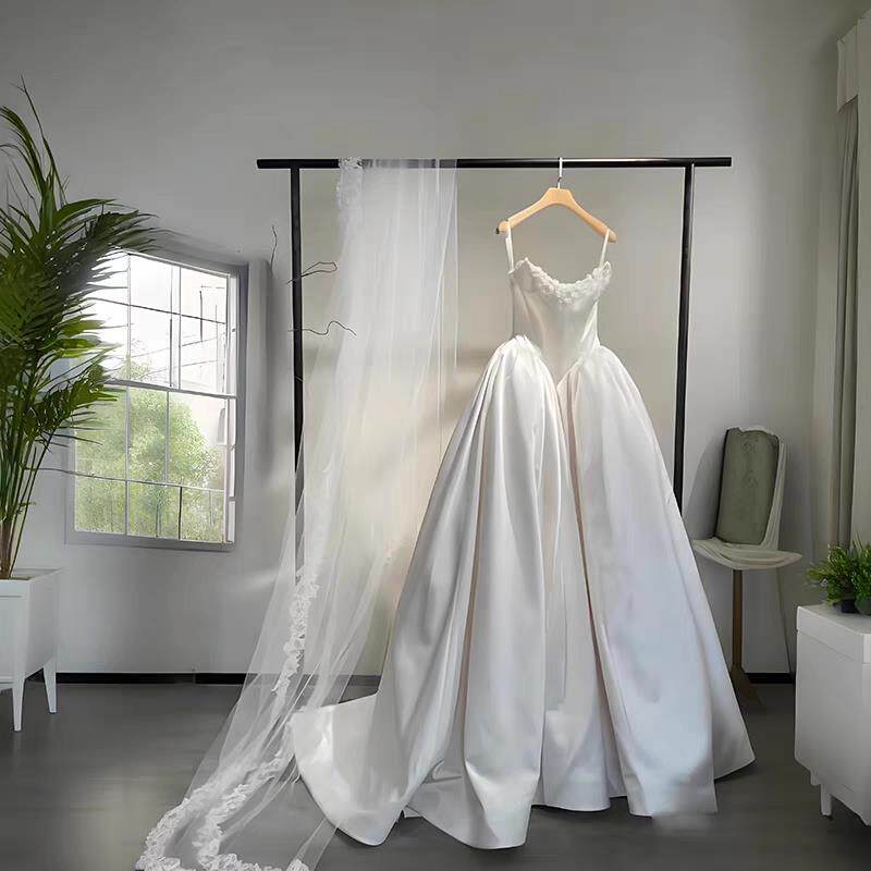 黑色落地婚纱展示架礼服架子汉服挂衣架中式秀禾陈列货架头纱挂杆