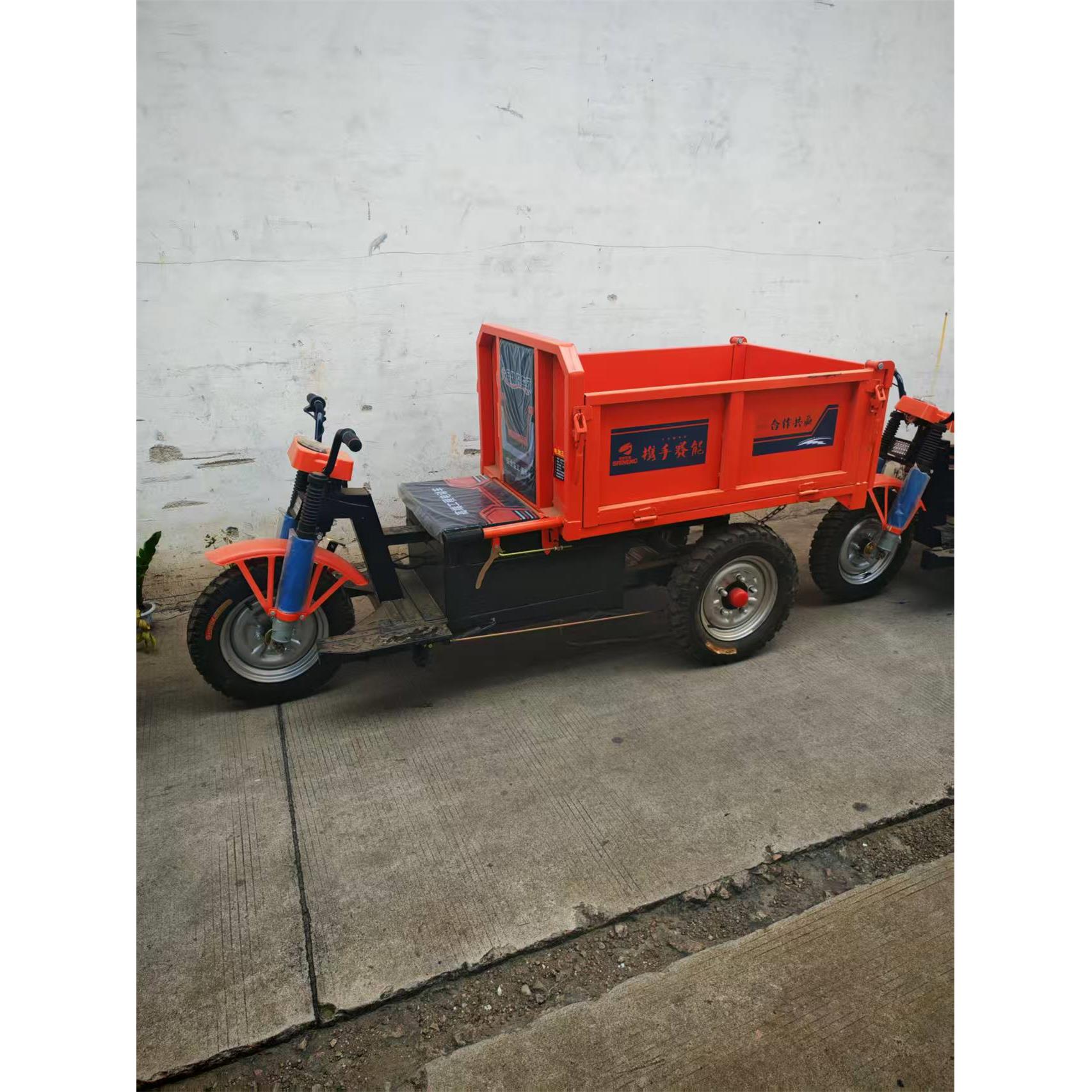 工地电动灰斗车自卸小车运输车养殖给料工具车48V20A