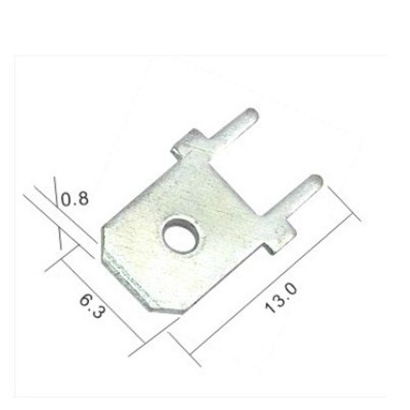 6.3两直脚焊片 线路板6.3直插焊片 6.3公插片 5000只/包 0.8MM