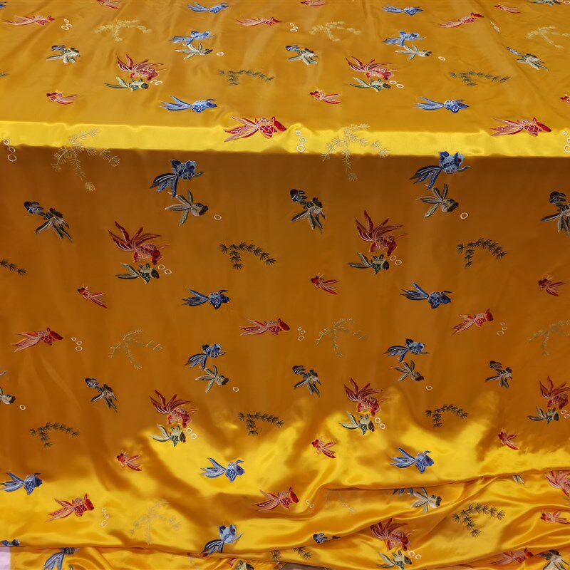 杭州真丝软缎被面 (桑蚕丝) 百鱼图(电脑/机器绣花) 可代加工被套,特色手工艺,刺绣,淘宝优惠券,粉丝福利购,淘宝优惠卷