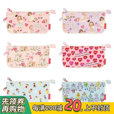 afrocat 韩国可爱笔袋卡通洋娃娃防水拉链立体大容量学生文具包袋