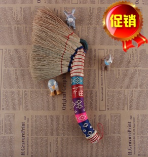 东北农村老式手工艺编制织扫炕高粱苗防静电扫把笤帚扫帚床扫车扫