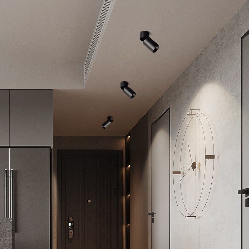 led防眩明装射灯可调角度折叠cob免开孔商用背景墙走廊吸顶式筒灯,家装灯饰光源,明装射灯,淘宝优惠券,粉丝福利购,淘宝优惠卷