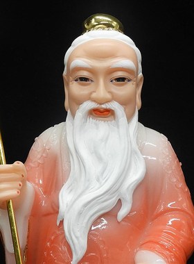 汉白玉月老神像红娘石雕月老像玉石佛像供奉求姻缘月老星君16寸