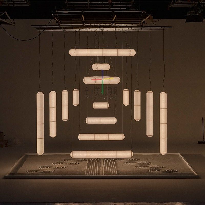 2023新款螺纹布艺圆柱形吊灯酒店大堂休闲区商场中庭售楼部沙盘,家装灯饰光源,酒店/宴会厅/餐饮吊灯,淘宝优惠券,粉丝福利购,淘宝优惠卷