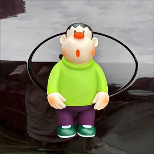 小胖虎汽车尾部摆件车外玩偶车载车屁股后备箱摩托电动车挂件公仔