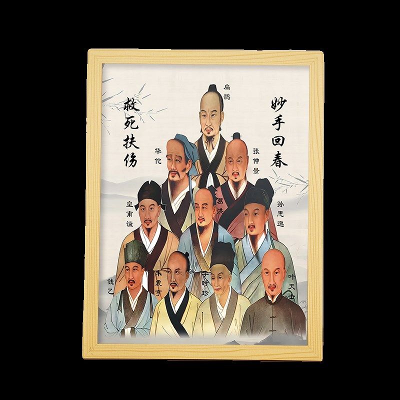 十大名医画像挂画中医文化养生馆门诊海报古代十大神医相框摆台画,家居饰品,国画,淘宝优惠券,粉丝福利购,淘宝优惠卷