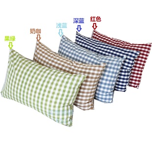 韩式田园清新涤棉小格子客厅沙发长方形腰枕靠垫靠枕抱枕套60X40