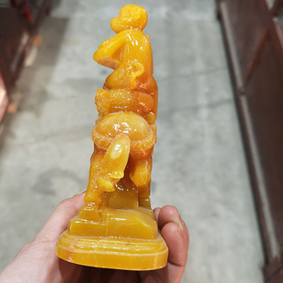 包邮仿田黄石寿山石 马上封侯 芙蓉家居摆件影视道具