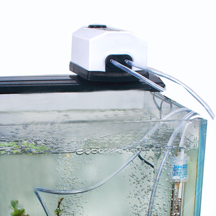 鱼缸水族箱静音增氧泵 双孔可调 创星蓝波双管氧气泵EP9000 5.6W