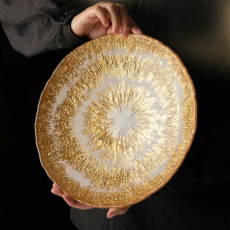 创意海鲜刺身拼盘玻璃盘现代日料海鲜姿造盘三文鱼冰盘高档大盘子,餐饮具,盘,淘宝优惠券,粉丝福利购,淘宝优惠卷