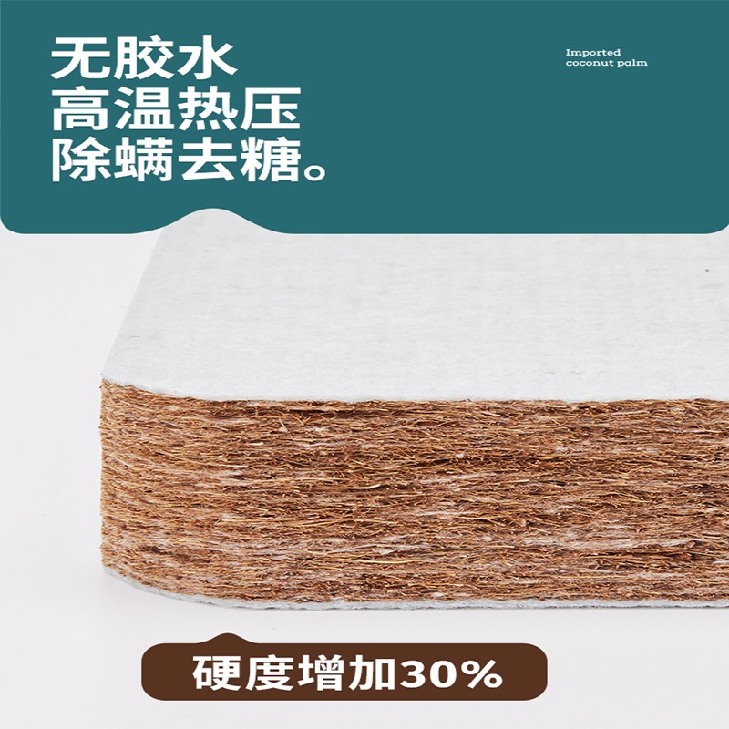定制任意尺寸榻榻米床垫子儿童家用天然椰棕宿舍学生单人棕榈床垫