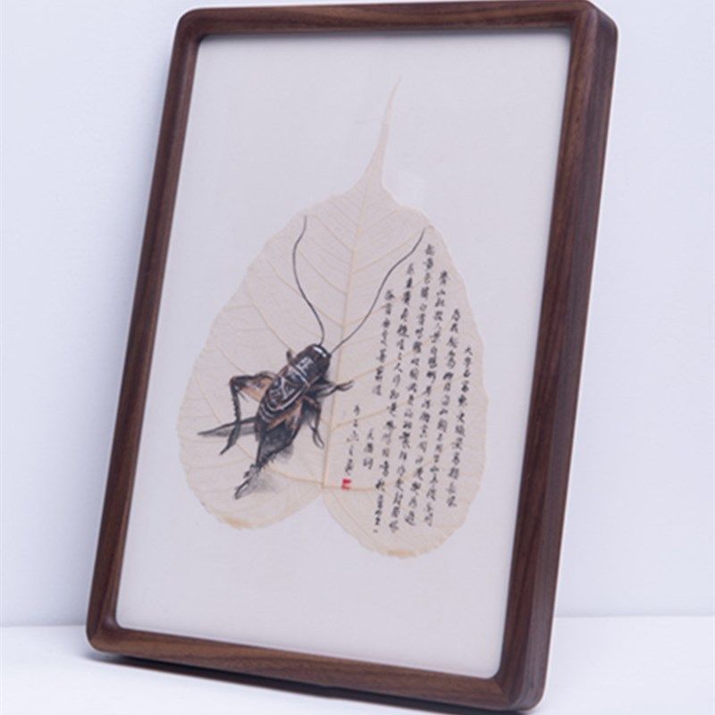定制黑胡桃圆角榫卯原木相框摆台8/10/12寸/A4正方形实木画框挂墙