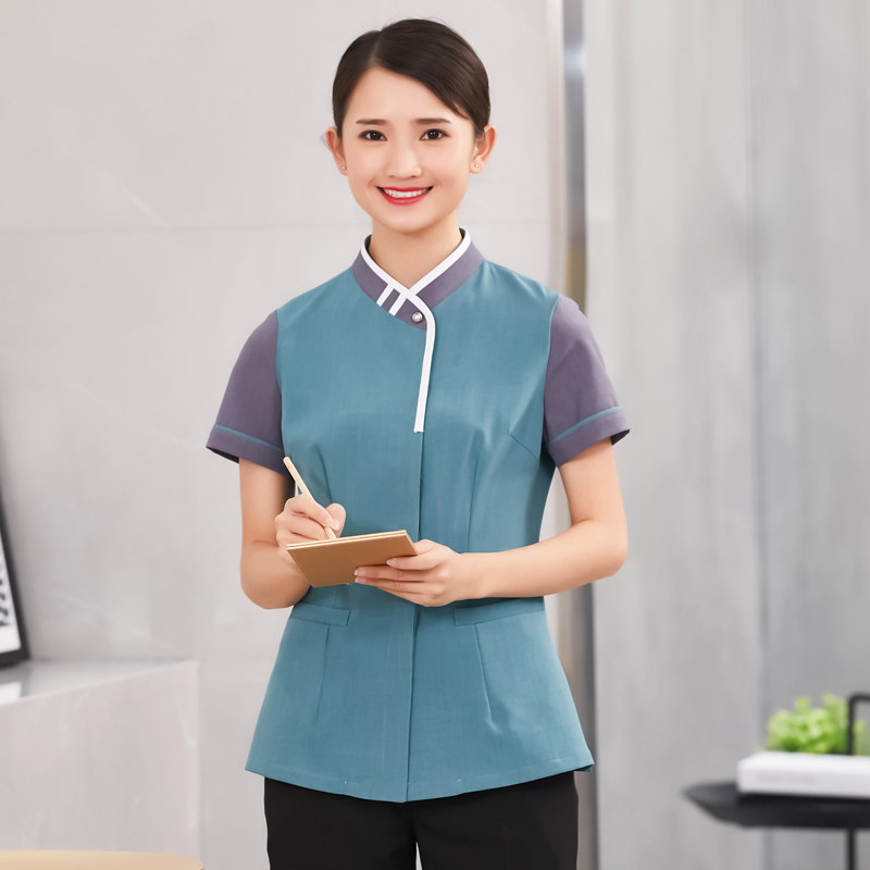 客房服务员工作服女短袖酒店宾馆保洁员夏装物业阿姨清洁工服装女