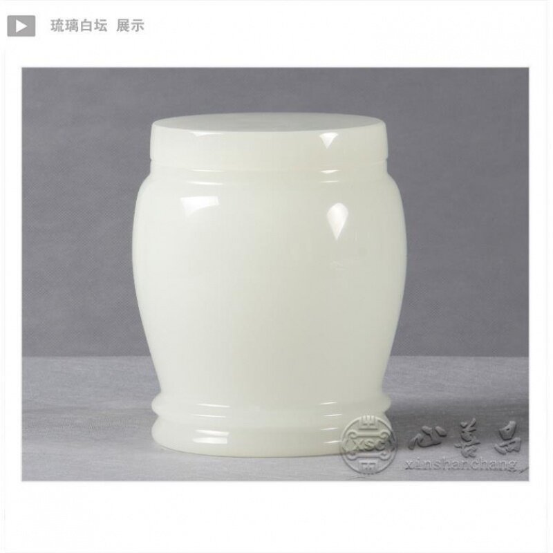骨灰桶坛子骨灰罐子大小号陶瓷金属北京宠物小白色琉璃骨灰坛子