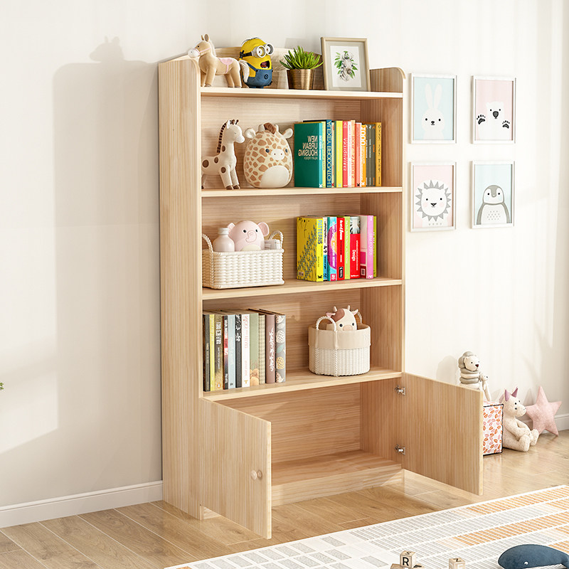 实木书柜落地家用儿童书架置物架简易客厅多层储物柜学生收纳柜子,住宅家具,书架,淘宝优惠券,粉丝福利购,淘宝优惠卷