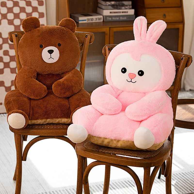 卡通动物办公椅垫坐垫靠背垫一体学生屁股垫子教室办公室久坐靠垫,居家布艺,椅垫,淘宝优惠券,粉丝福利购,淘宝优惠卷