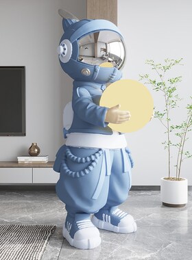 入户门轻奢宇航员客厅墙角高颜值氛围感大型落地摆件设计感发光灯