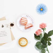 500贴 饰礼盒标签 卷小清新向日葵贴纸小雏菊圆形图案封口贴手账装