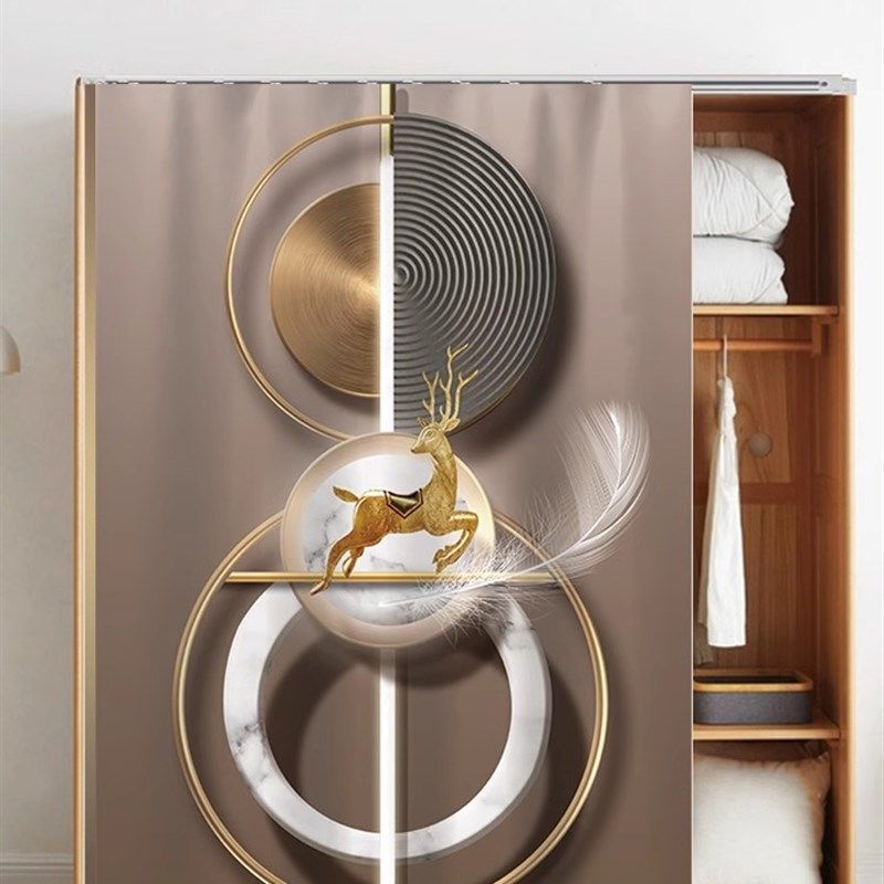 开放式无门衣柜遮挡帘厨房门帘鞋架书架柜子防尘遮丑帘免打孔滑轨,居家布艺,门帘,淘宝优惠券,粉丝福利购,淘宝优惠卷